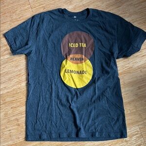 Black and Brown Short Sleeve Tee with Unique Graphic Design